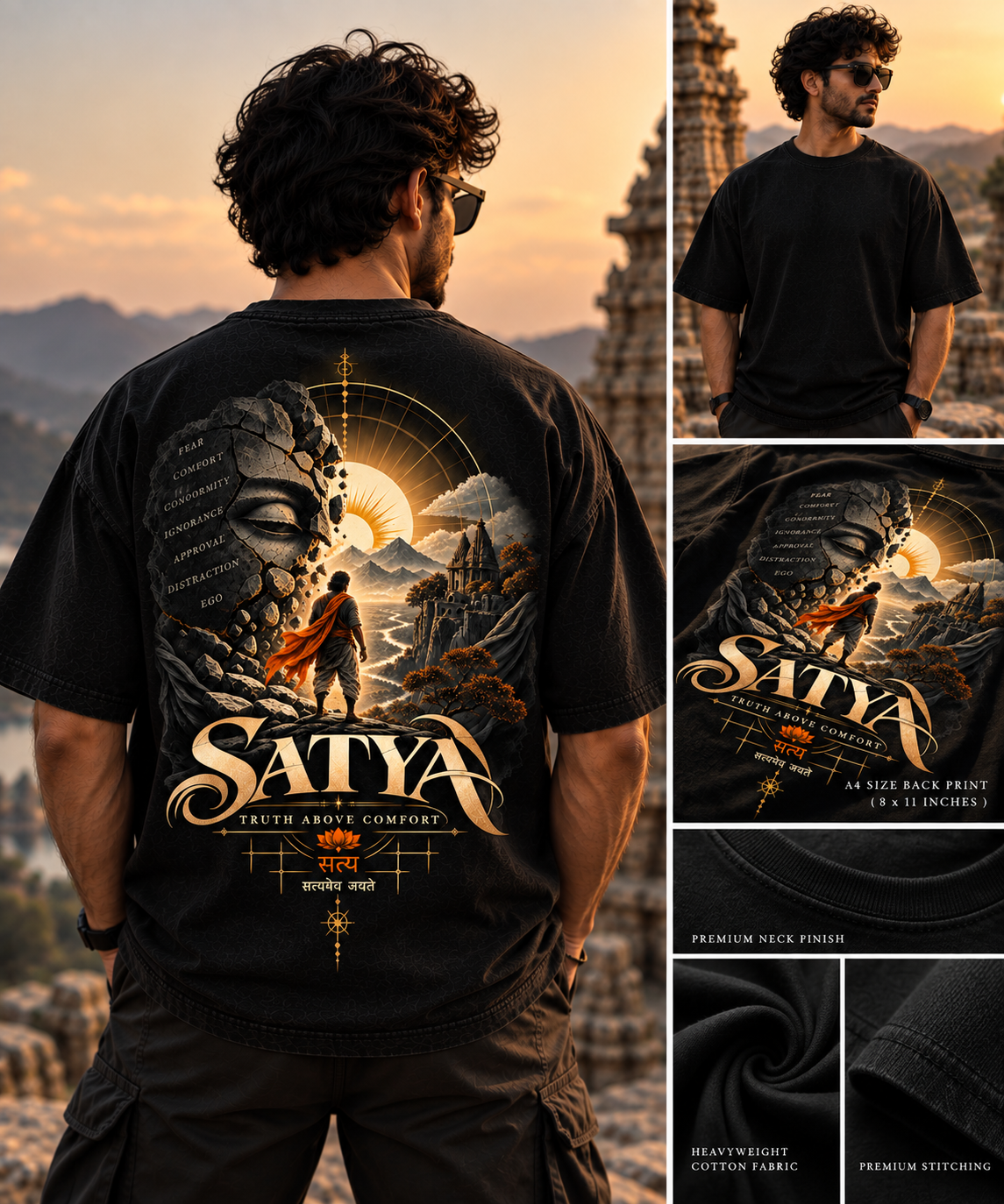 SATYA — TRUTH ABOVE COMFORT | Premium Oversized T-Shirt