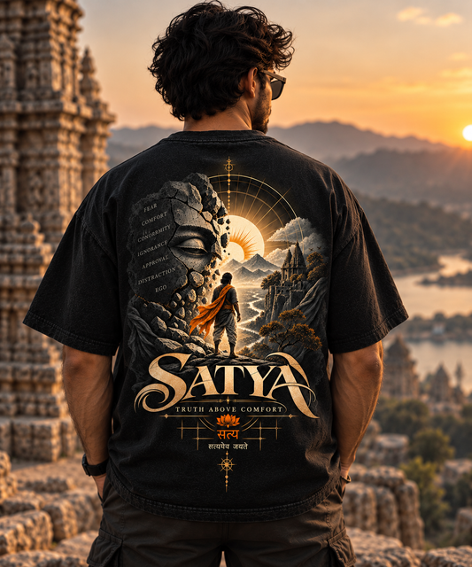 SATYA — TRUTH ABOVE COMFORT | Premium Oversized T-Shirt