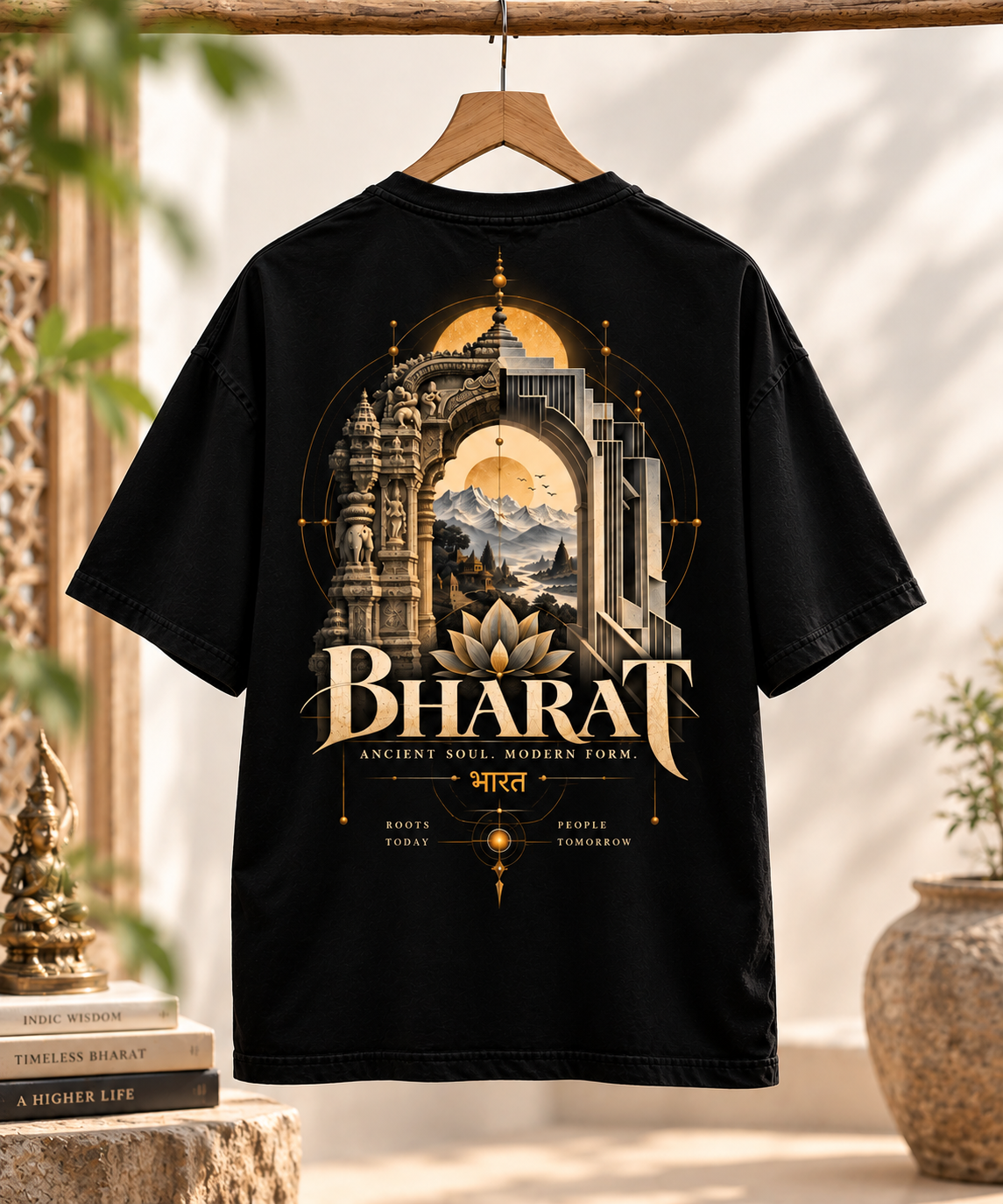 BHARAT — ANCIENT SOUL. MODERN FORM. | Premium Oversized T-Shirt