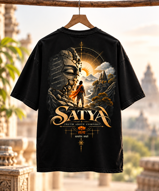 SATYA — TRUTH ABOVE COMFORT | Premium Oversized T-Shirt