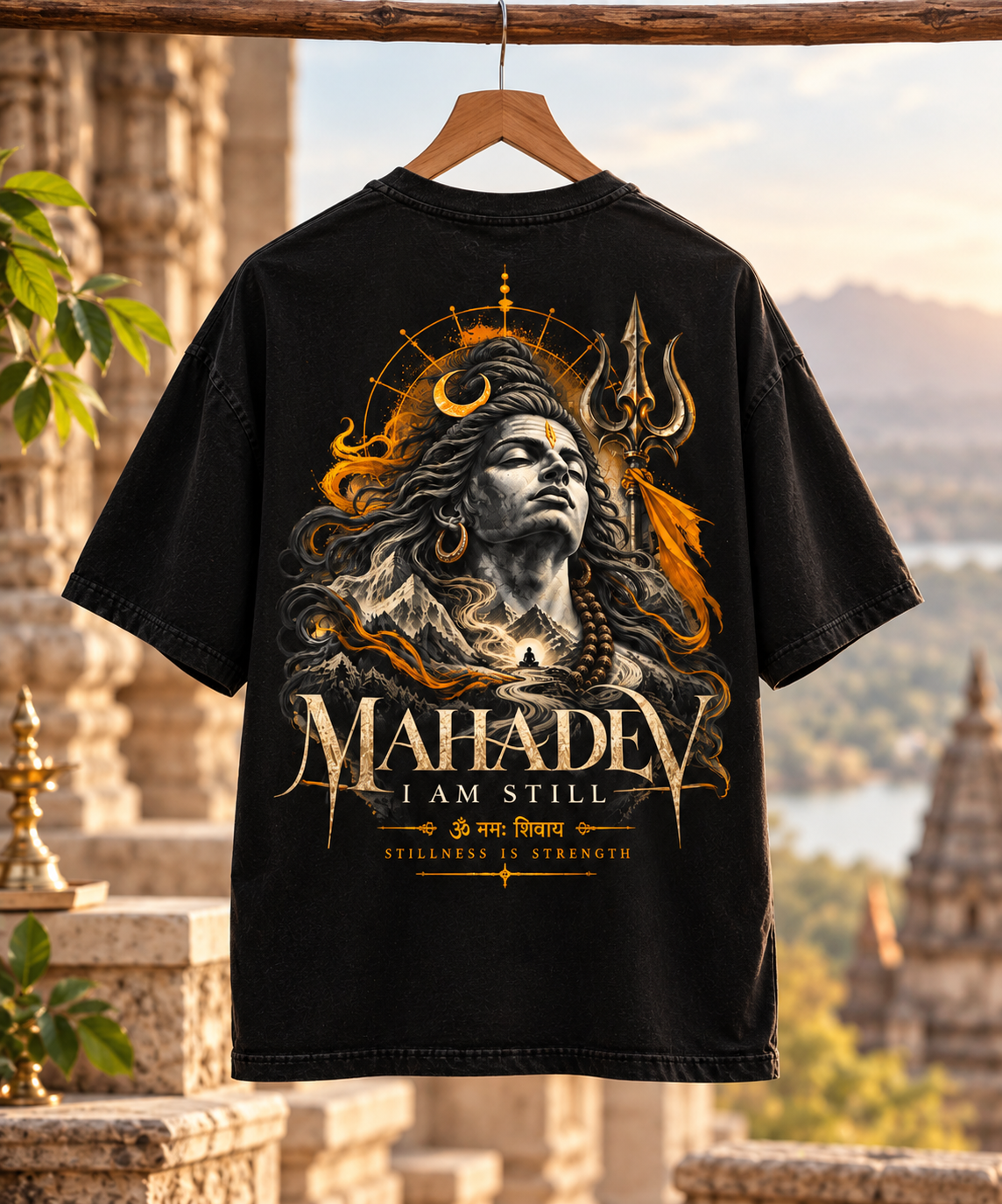 MAHADEV — I AM STILL | Premium Oversized T-Shirt