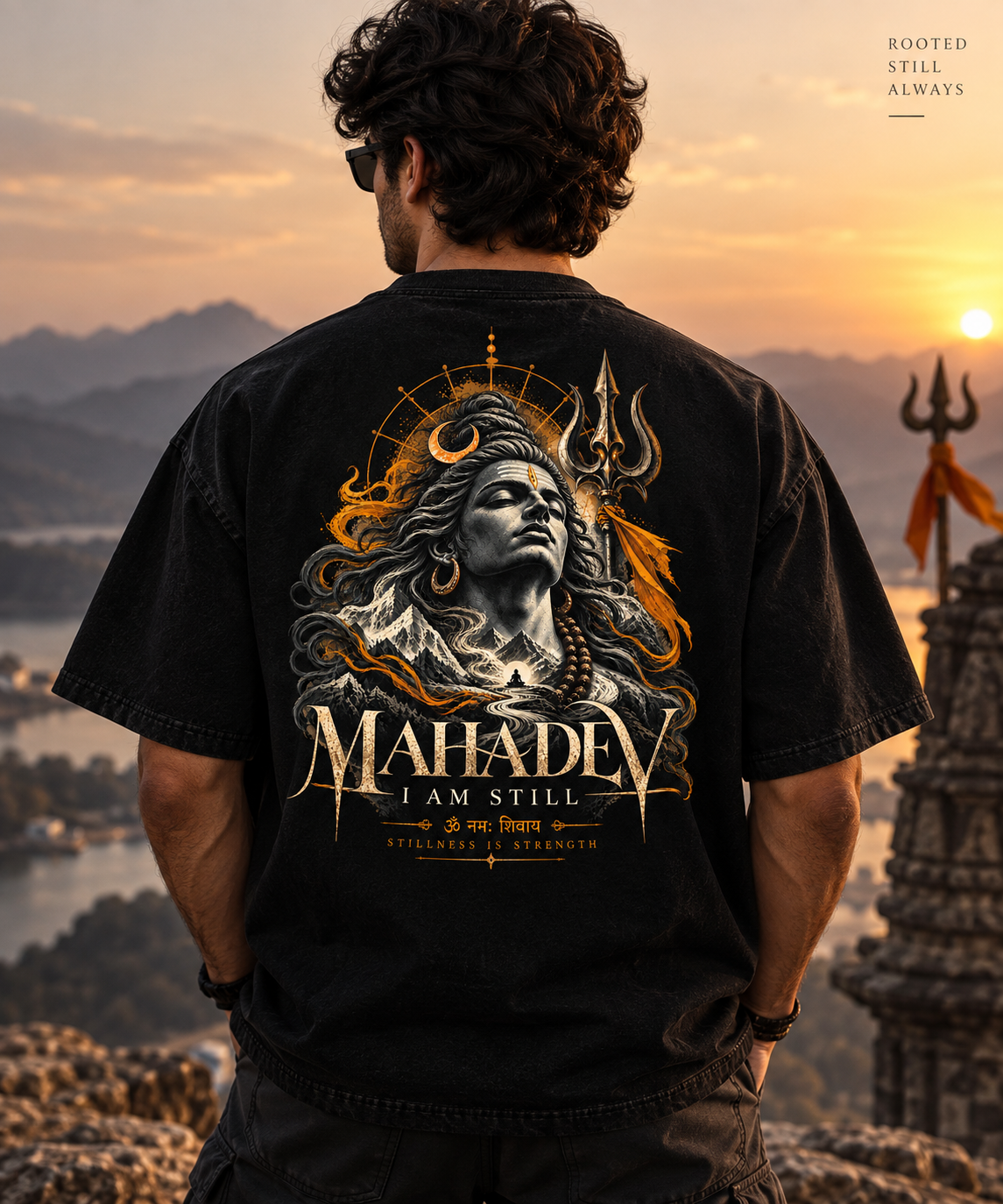 MAHADEV — I AM STILL | Premium Oversized T-Shirt